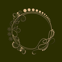 Concept of floral design decorated frame.
