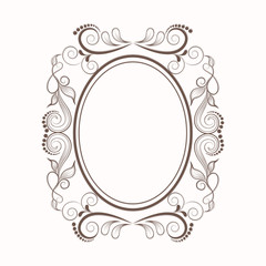 Concept of floral design decorated frame.