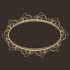 Concept of floral design decorated frame.