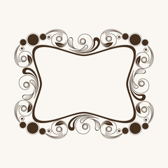 Concept of floral design decorated frame.