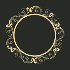 Concept of floral design decorated frame.