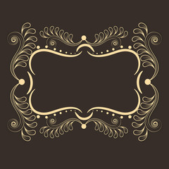 Concept of floral design decorated frame.