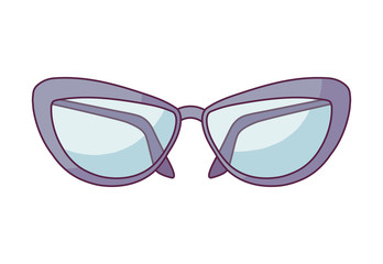 optical eyeglasses female isolated icon