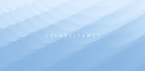 3D wavy background with ripple effect. Vector illustration for design.