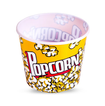 Popcorn box. Isolated on white background