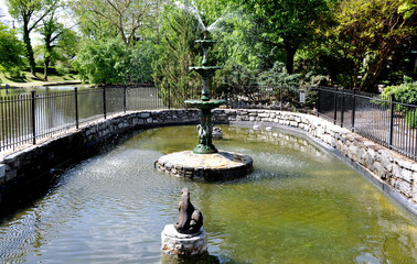Fountain in the park, Hagerstown City Park, Maryland