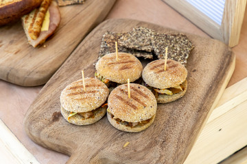 Bread on a cutting board