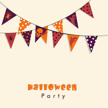 Halloween party celebration poster.