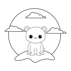 panda bear animal in landscape natural