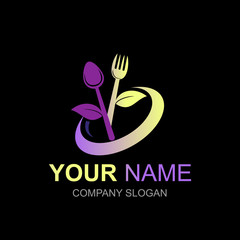 chef logo with delicious cuisine to enjoy, restaurant logo icon