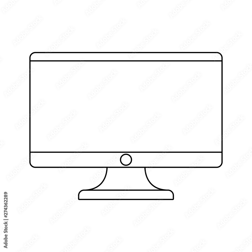 Poster computer monitor device isolated icon