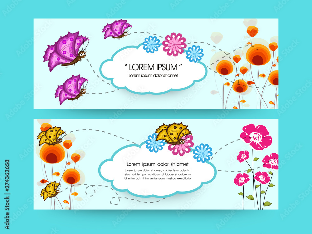 Poster web header design concept.