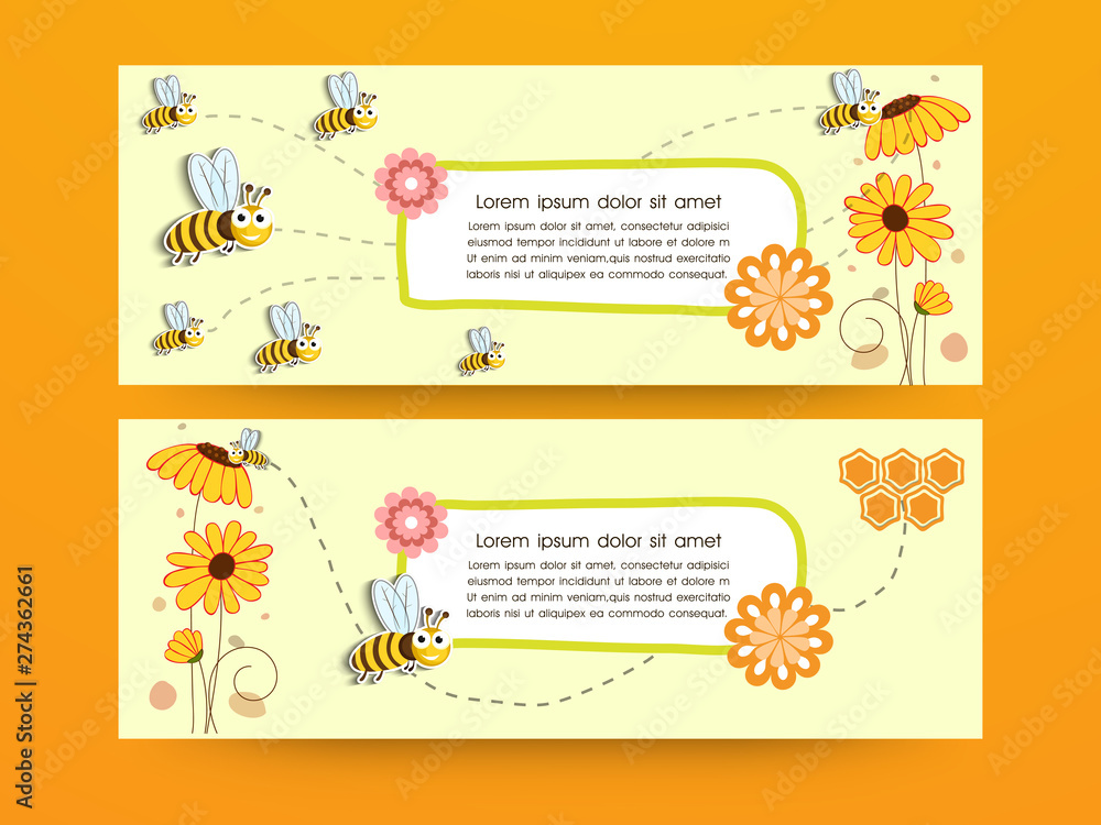 Poster web header design concept.