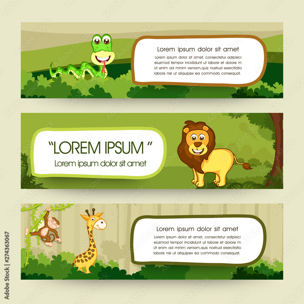 Poster web header design concept.