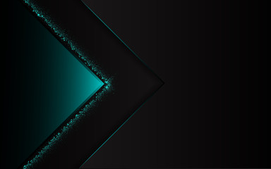 Abstract 3d black background a combination arrow blue line carbon and light. Luxury technology concept and modern futuristic shape