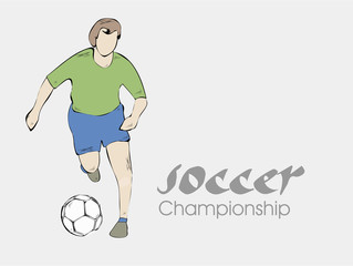 Soccer ball tournament concept.