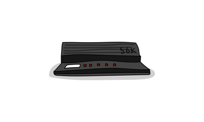 Modem Router Vector Sketch Illustration 