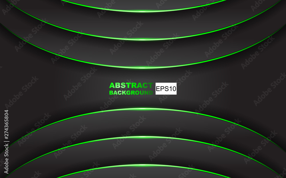 Poster dark abstract modern vector template background texture. overlap layers 3d effect with luxury green 