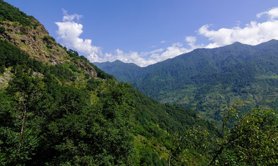 Fototapeta na wymiar Mountain scenery of Pokhara, Nepal