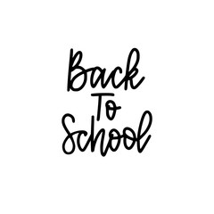 Back to school vector calligraphy lettering design quote