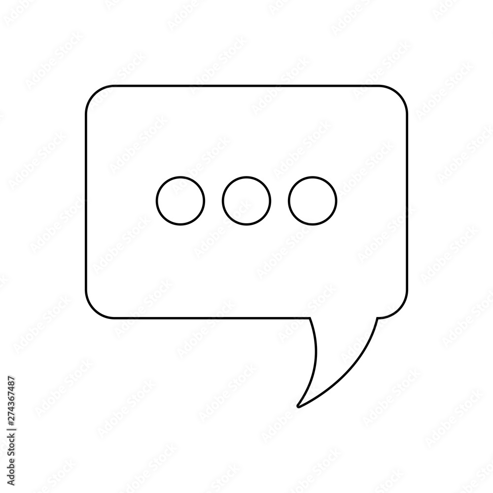 Poster speech bubble in rectangle shape isolated icon