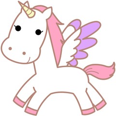 動物のイラスト-ユニコーン