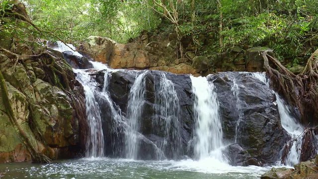 Chet Kod waterfall in ecotourism study center, Chet Kod-Pong Kon Sao, Saraburi,Thailand.