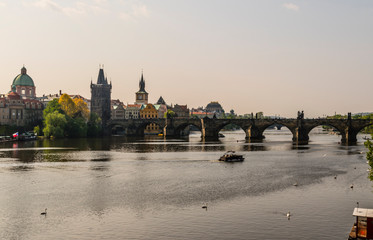 Fototapeta premium Ponte san Carlo, scorci di Praga