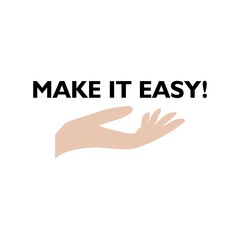 Make It Easy icon, sign, logo. Business concept