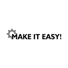 Make It Easy icon, sign, logo. Business concept