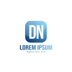 Obraz premium Initial DN logo template with modern frame. Minimalist DN letter logo vector illustration