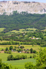 Landscape view near Seyne les Alpes near Digne in Provence France.