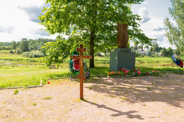 A monument to the Soldier-Liberator and the mass grave of soldiers killed during the Great Patriotic War of 1941-1945. 