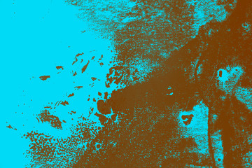 blue and brown paint  background texture with brush strokes