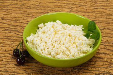 Fresh tasty curd in the bowl