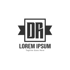 Obraz premium Initial DR logo template with modern frame. Minimalist DR letter logo vector illustration