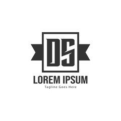 Obraz premium Initial DS logo template with modern frame. Minimalist DS letter logo vector illustration