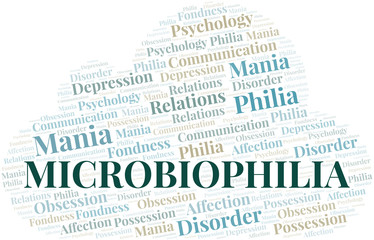 Microbiophilia word cloud. Type of Philia.