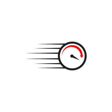 Speedometer logo icon design vector template