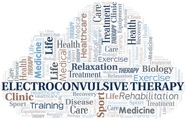 Obraz premium Electroconvulsive Therapy word cloud. Wordcloud made with text only.