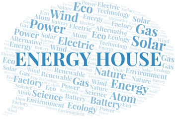 Energy House word cloud. Wordcloud made with text only.
