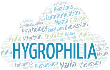 Hygrophilia word cloud. Type of Philia.