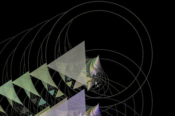 abstract digital fractal fantasy design background glowing