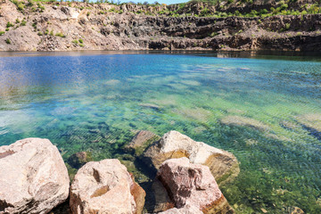 View of beautiful mountain lake