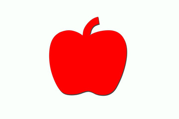 Red apple isolated on white background. 