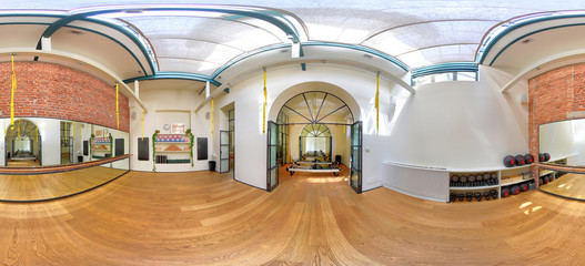360 panorama of a yoga and pilates gym interior © photology1971