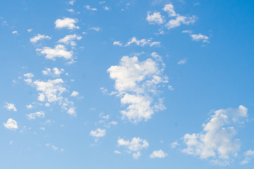 blue sky background with tiny clouds