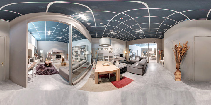 360 Panorama Of A Furniture Showroom Interior