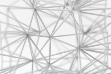3D-gedrucke graue Netzstruktur auf weißem Hintergrund. Gray net structure 3d-print on white...
