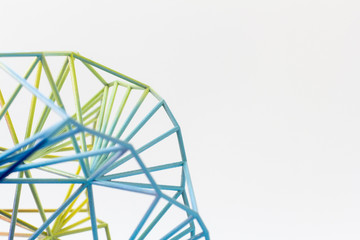 Abstrakte Farbenfrohe Netzstruktur. 3D Druck. Colorful abstract Net Structure. 3d-print.